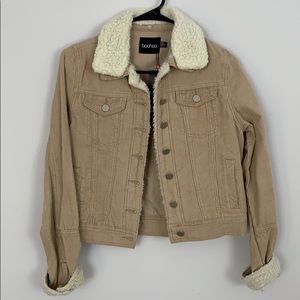 Boohoo Beige Corduroy Jacket.